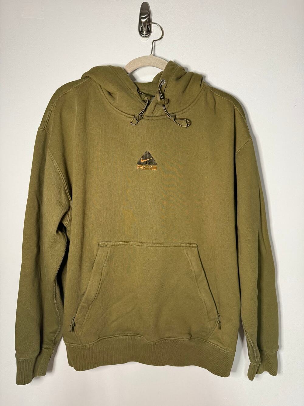 Nike ACG Hoodie Swoosh Therma-FIT Heavyweight Fleece Army Green Adult Small